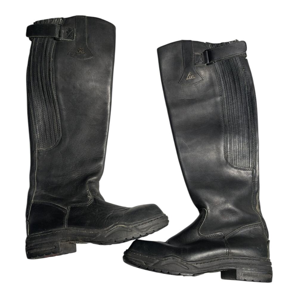 Mountain Horse Rimfrost Black Leather Waterproof Lug Sole Riding Boots Sz 9